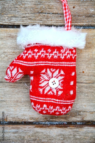 Weihnachtsanhänger - Handschuh