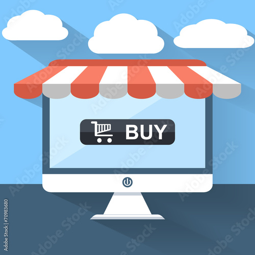 e-commerce concept flat design