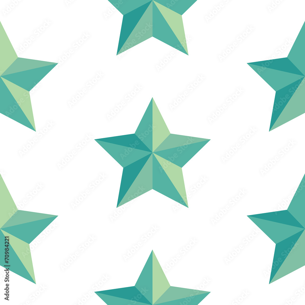 A seamless pattern of a green vector star A seamless pattern of a green vector star