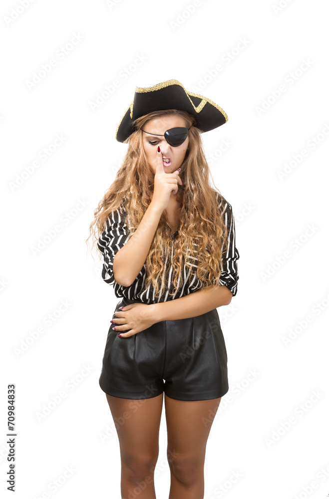 uneducated buccaneer with finger on nose uneducated buccaneer with finger on nose