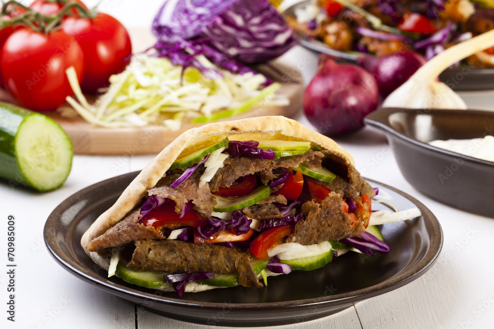 Beef Kebab in a bun Beef Kebab in a bun