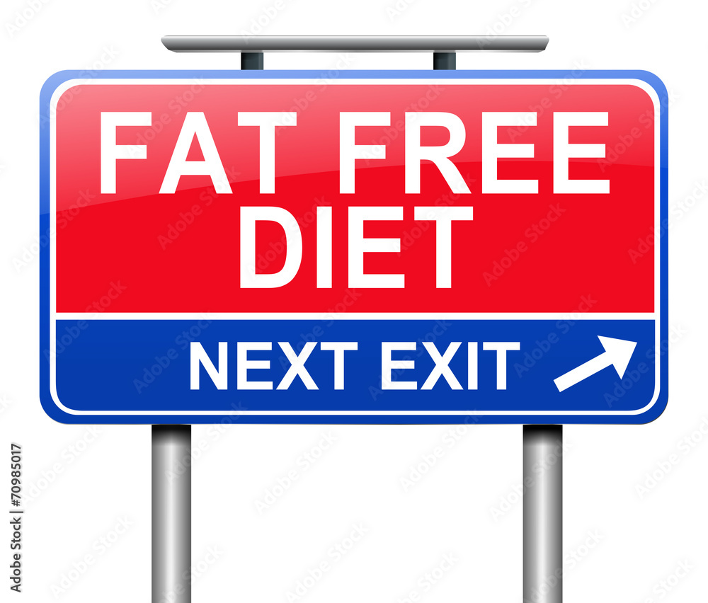 Fat free diet concept. Fat free diet concept.