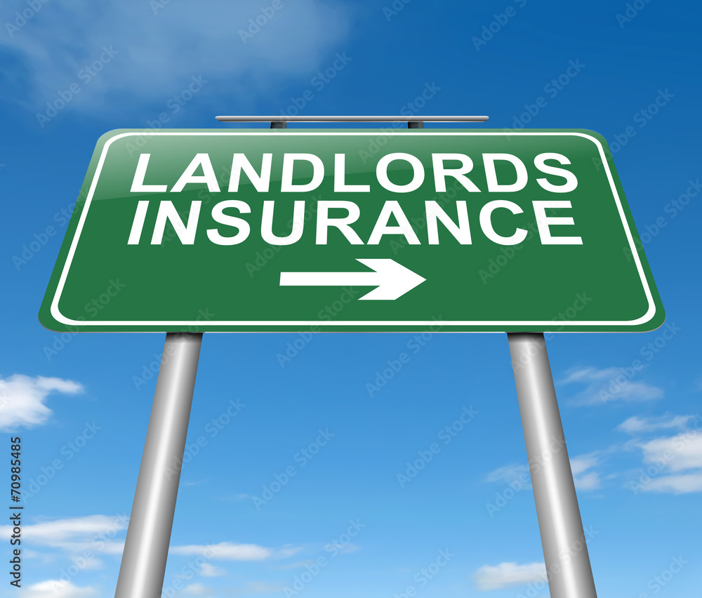Landlords insurance concept.