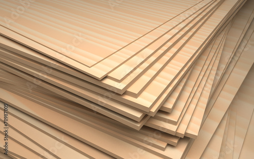 Set of plywood, industrial illustration