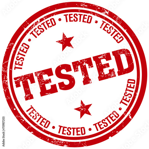 tested rubber stamp
