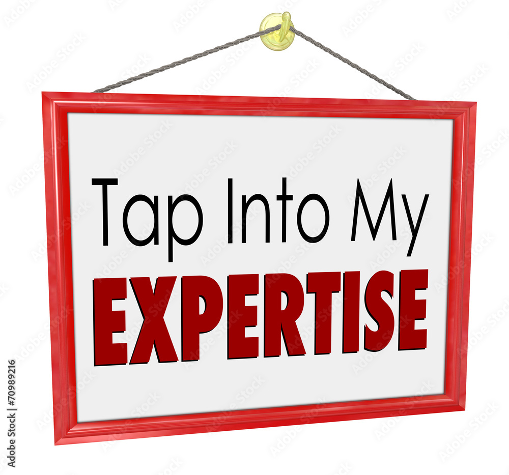 Tap Into My Expertise Store Sign Consultant Business Service