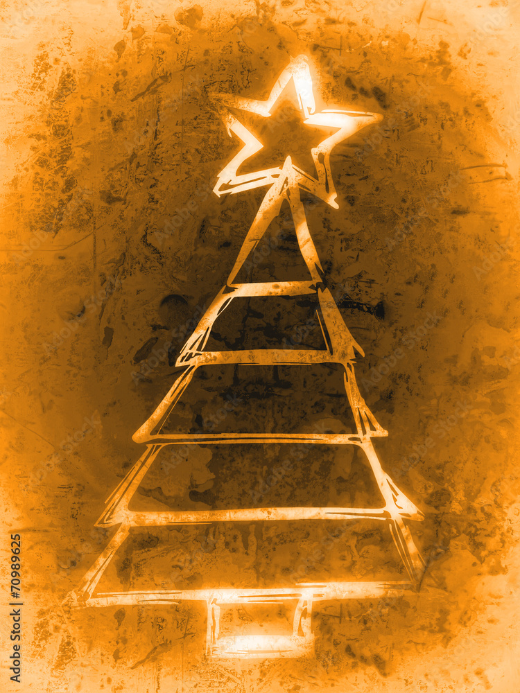 goldener Tannenbaum... StockIllustration Adobe Stock