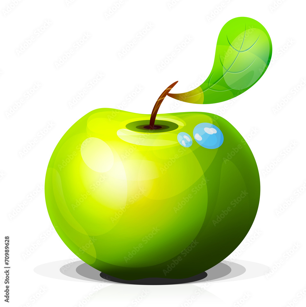 Naklejka premium Green Apple