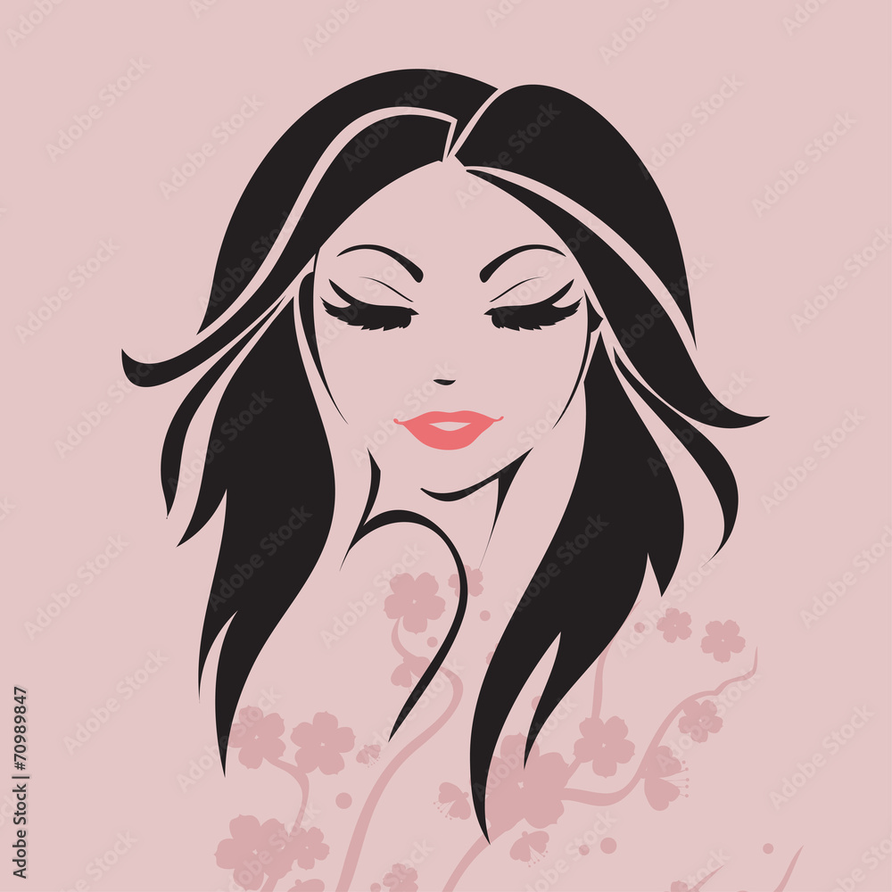 Beautiful woman silhouette Beautiful woman silhouette