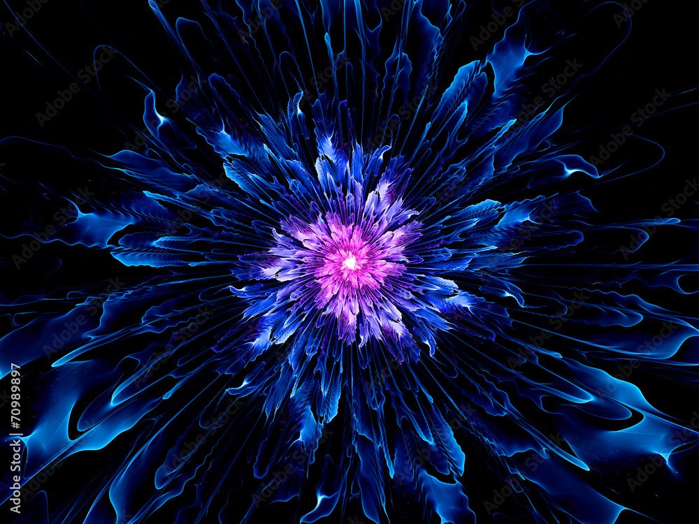Naklejka premium Colorful fractal flower