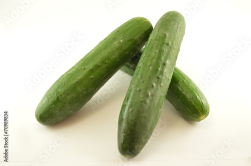 Cucumbers isolated on white.