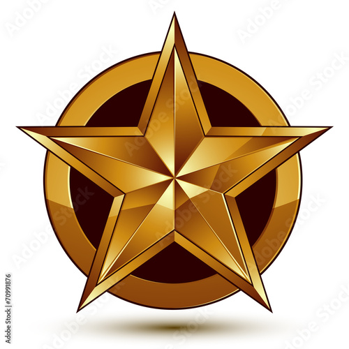 Heraldic 3d glossy icon can be used in web and graphic design, f