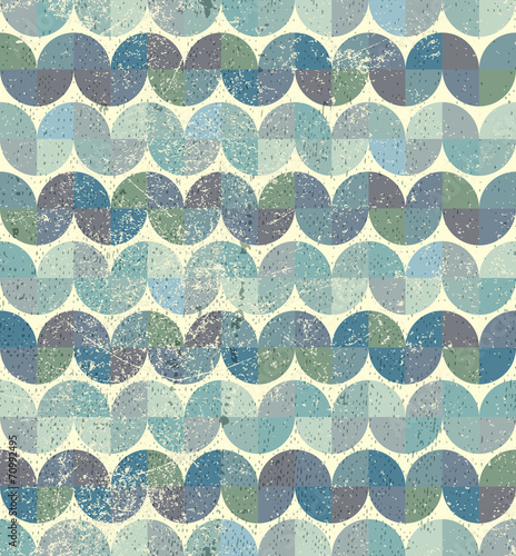 Worn textile geometric seam...
