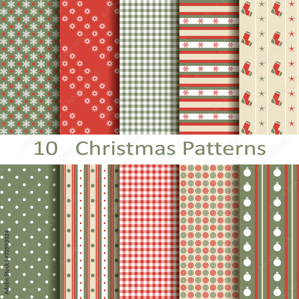Set of ten Christmas patterns Set of ten Christmas patterns