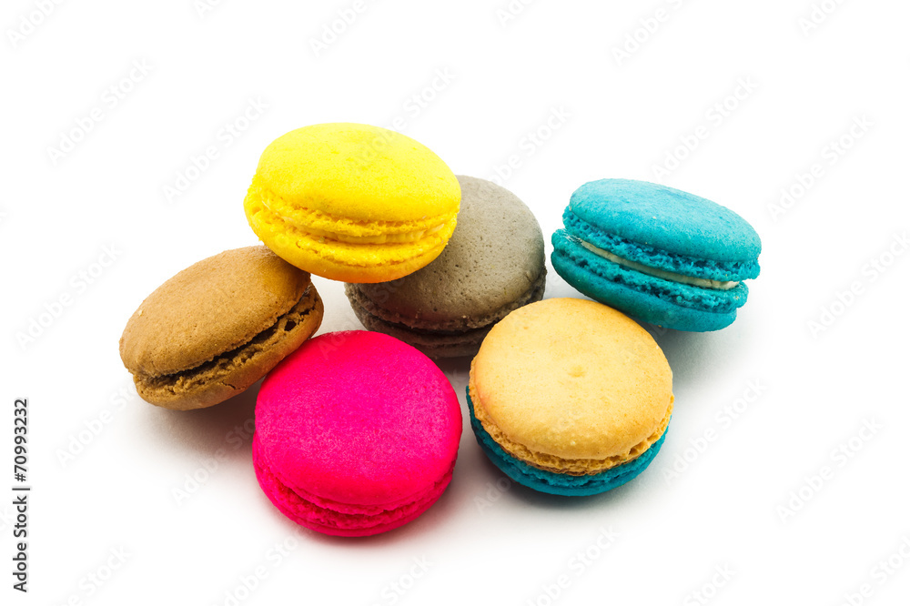 Macaroons on white background Macaroons on white background