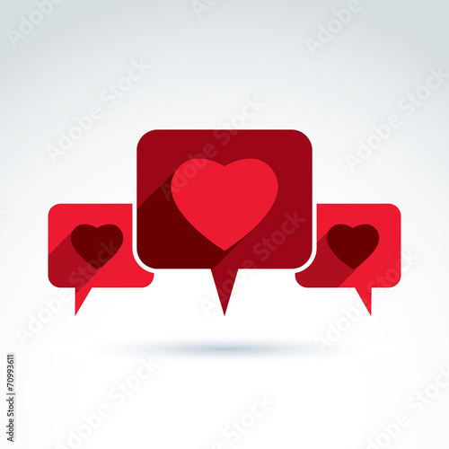 Heart over the speech bubbl...