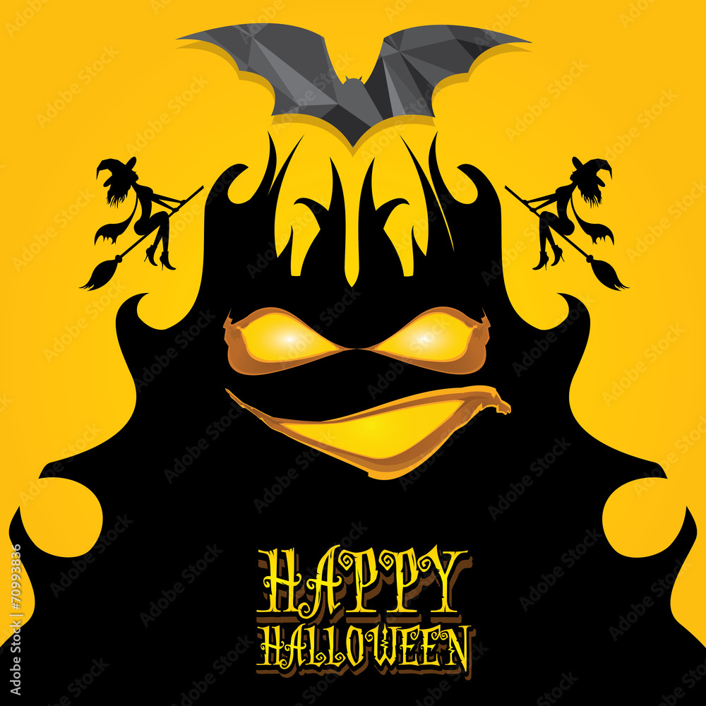 vector happy halloween card design template. vector happy halloween card design template.