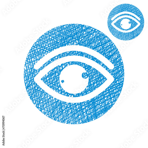 Eye vector simple single co...