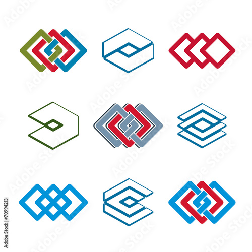 Abstract creative icons vec...