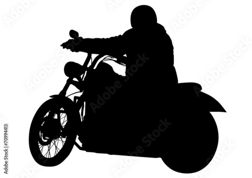 Motorcyclist on road