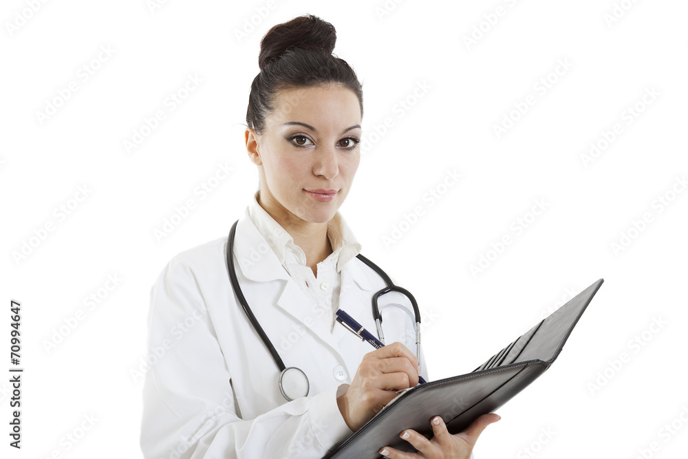 medical doctor woman with stethoscope and tablet medical doctor woman with stethoscope and tablet