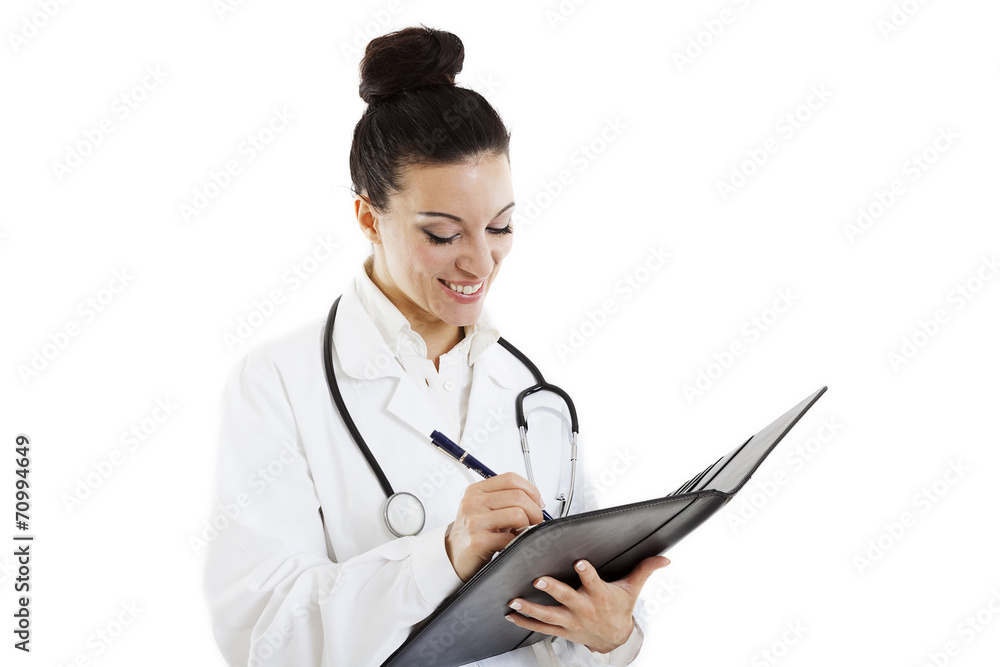 medical doctor woman with stethoscope and tablet medical doctor woman with stethoscope and tablet