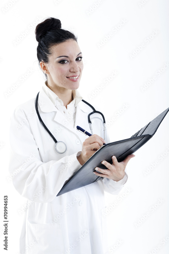 medical doctor woman with stethoscope and tablet medical doctor woman with stethoscope and tablet