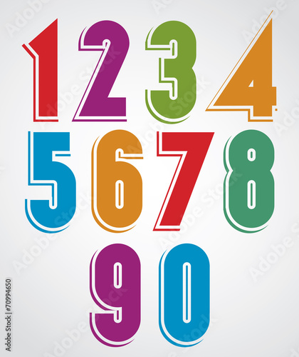 Colorful comic animated num...