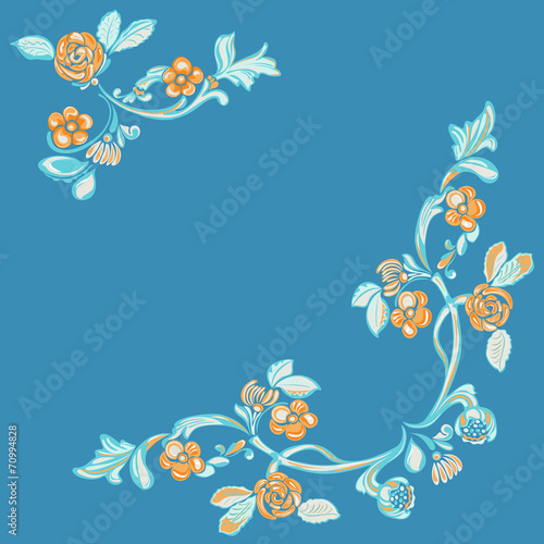 Fancy floral swirling decorative pattern