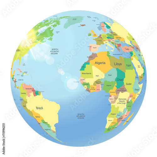 Globe isolated on white