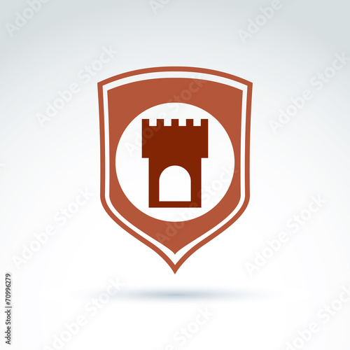 Vector tower emblem, histor...