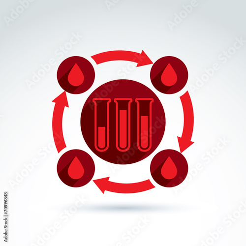 Donor blood and Circulatory system icon, test tube, virus, epide photo
