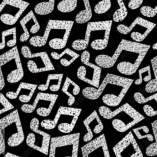 Music notes seamless patter...