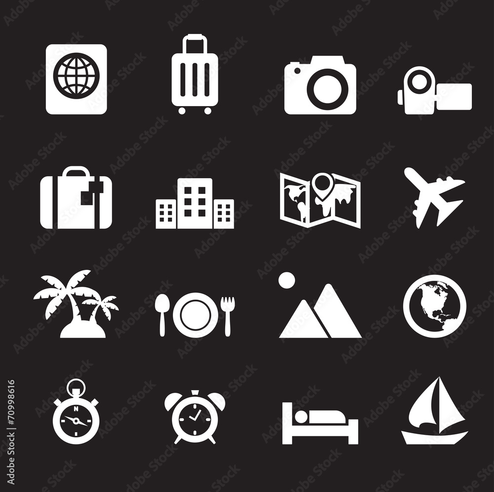 travel and holiday icons