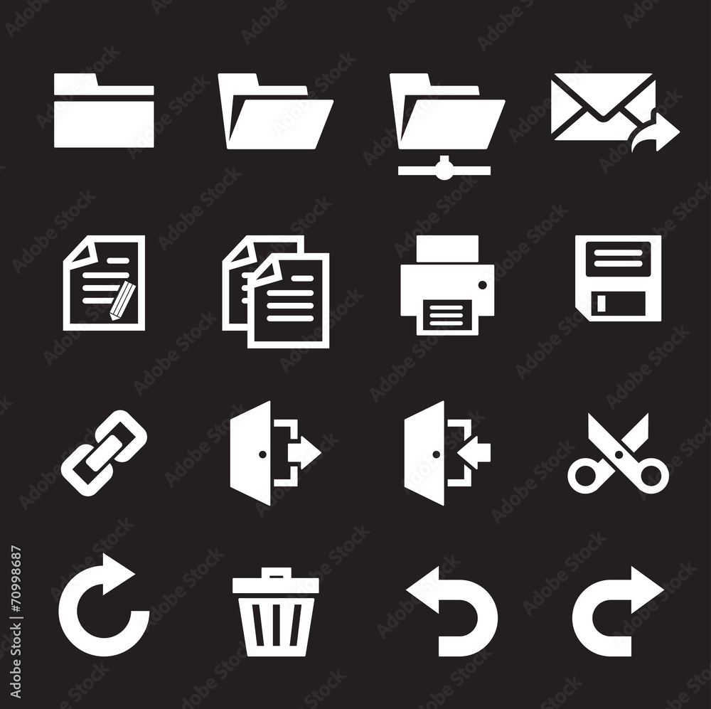 Application toolbar icons