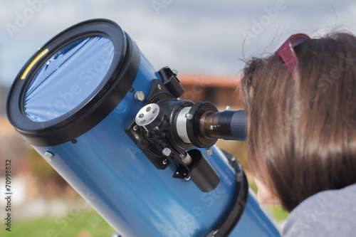 Sun Observing Through a Telescope