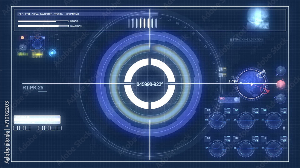 Futuristic SCIFI HUD control Futuristic SCIFI HUD control