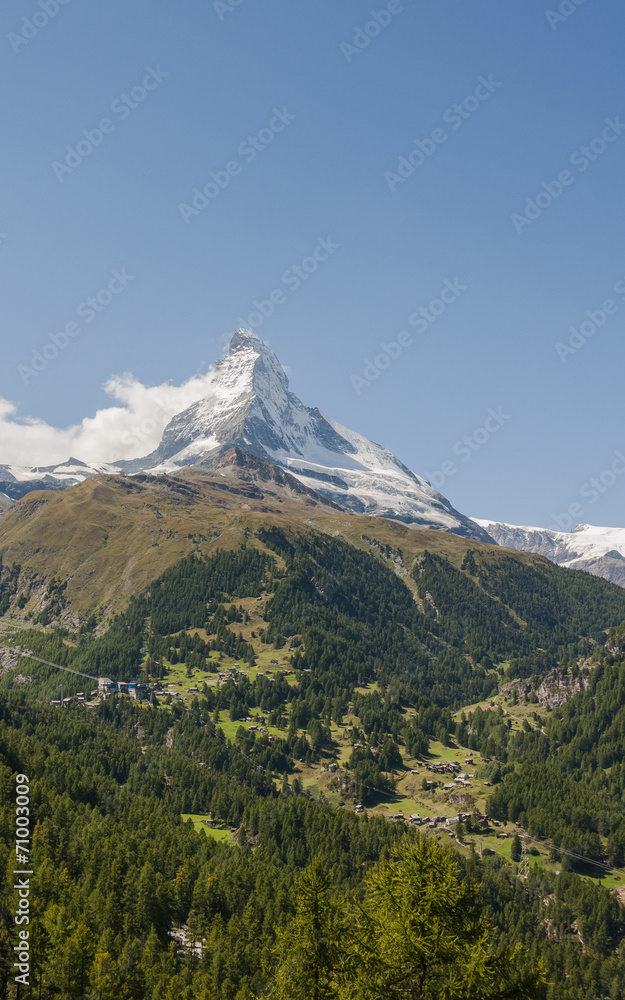 Zermatt, Bergdorf, Schweizer Alpen, Sommer, Zmutt, Furi