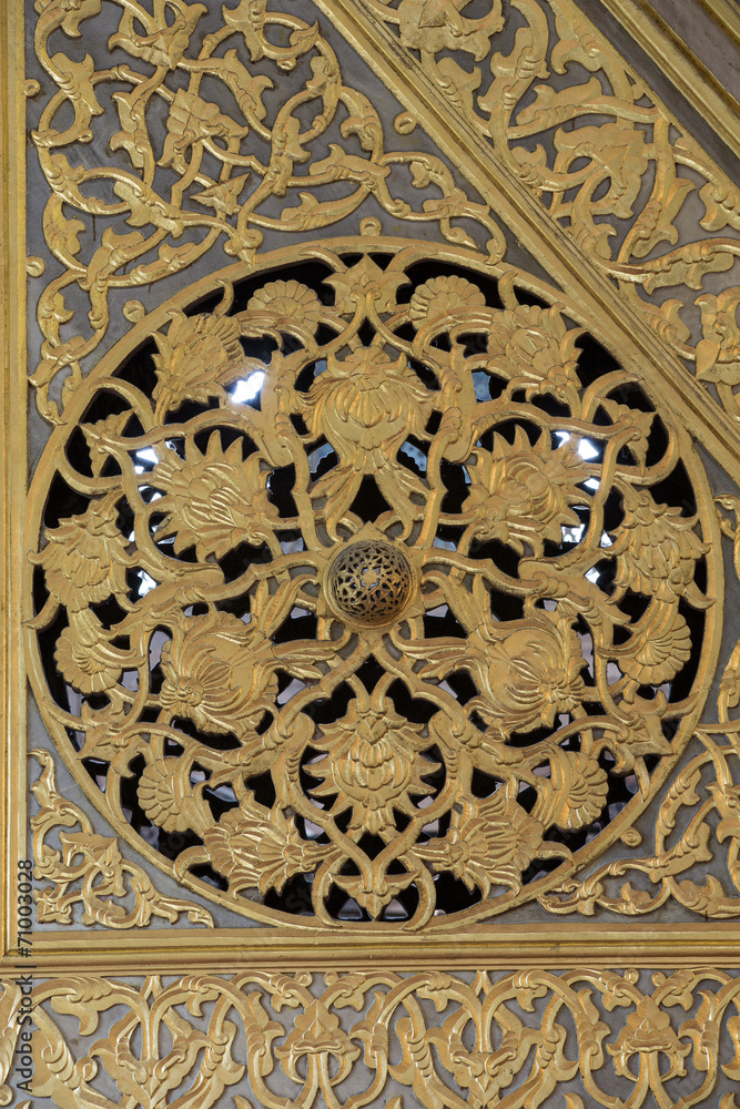 Decoration of minbar in Blue Mosque