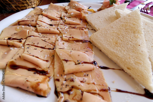 slice raw foie gras