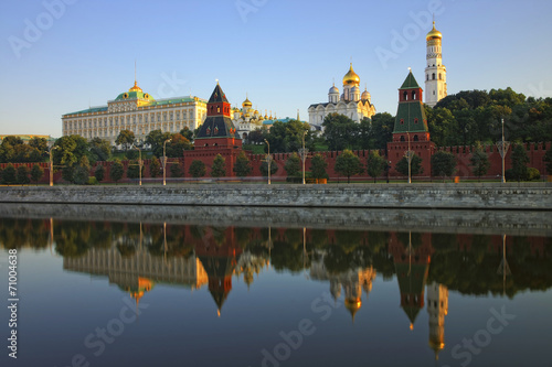 Classical view to Moscow Kremlin across the river