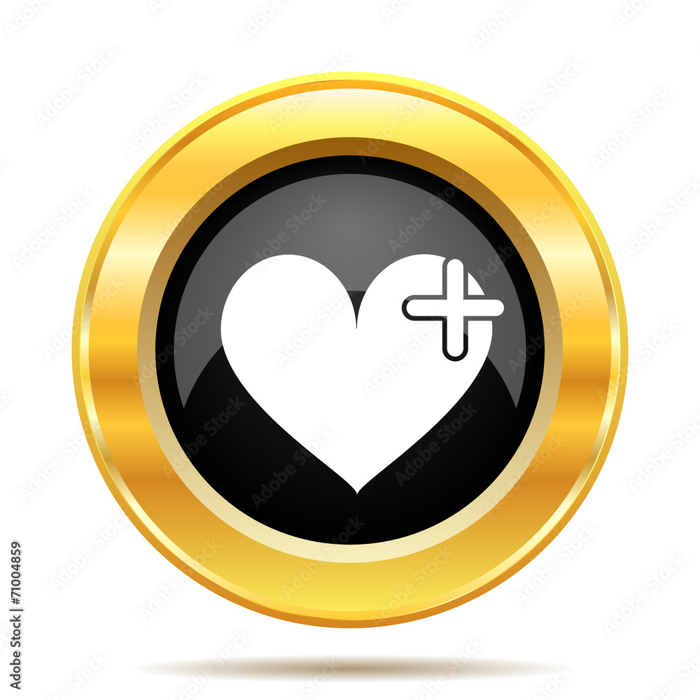 Heart with cross icon