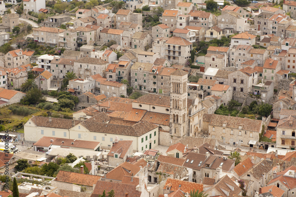 View of the city of Hvar in Croatia.