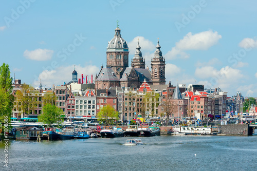 View of the Church of St. Nicholas in Amsterdam