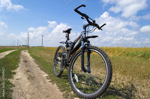 Bicycle on a dirt road