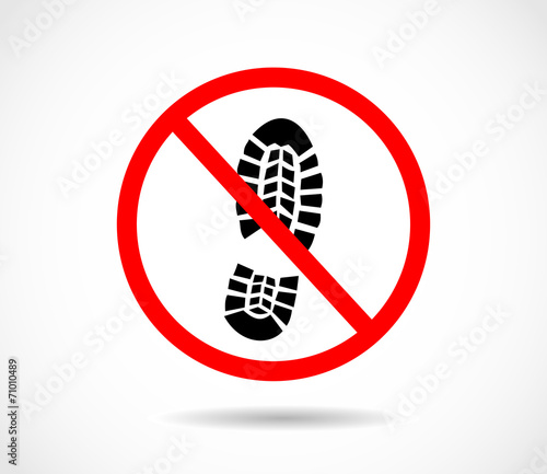 Red prohibition sign. Stop symbol vector