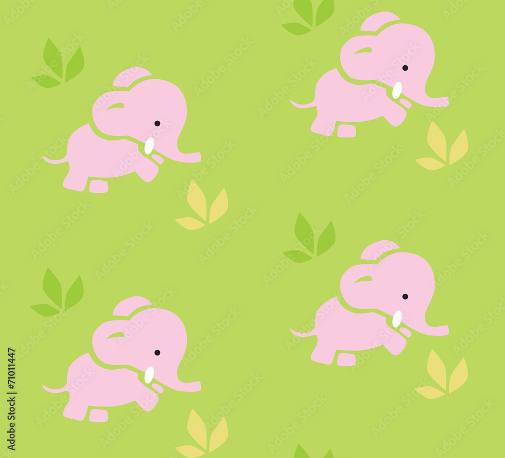 Seamless pattern with funny elephants. Seamless pattern with funny elephants.