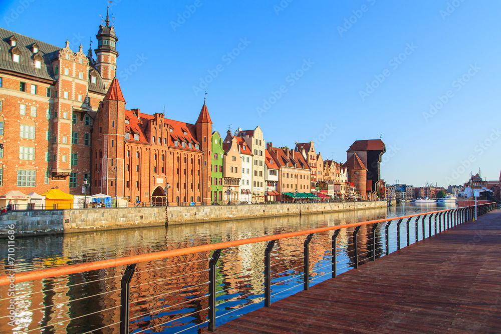 Fototapeta premium Cityscape of Gdansk in Poland