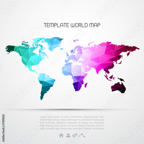 Abstract background with vector world map