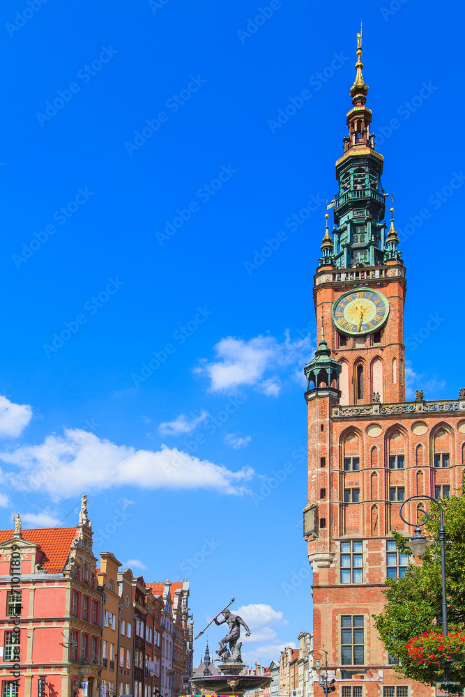 A view of Gdansk Town Hall, Poland